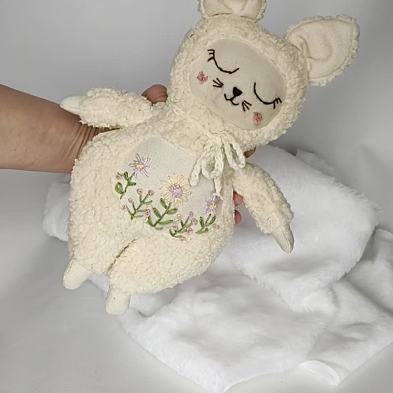 Toy cat handmade. A child's toy. Boucle and flax. Kitty - 玩具/玩偶 - 其他人造纤维 多色