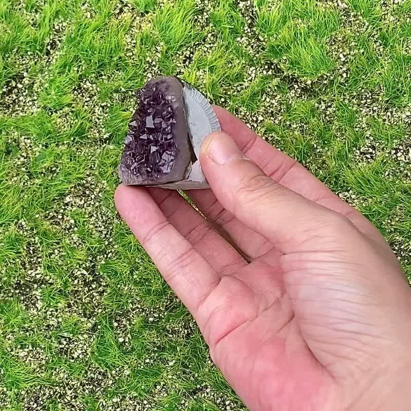 天然紫晶镇 紫水晶// 招财 疗愈// 消磁净化 办公室开运 增智慧 - 摆饰 - 水晶 紫色