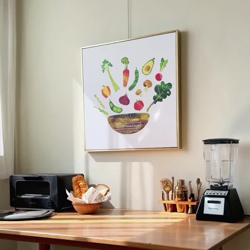 【微瑕特惠】【福利品】Happy Salad Bowl- 卧室挂画/居家布置 - 海报/装饰画/版画 - 棉．麻 红色