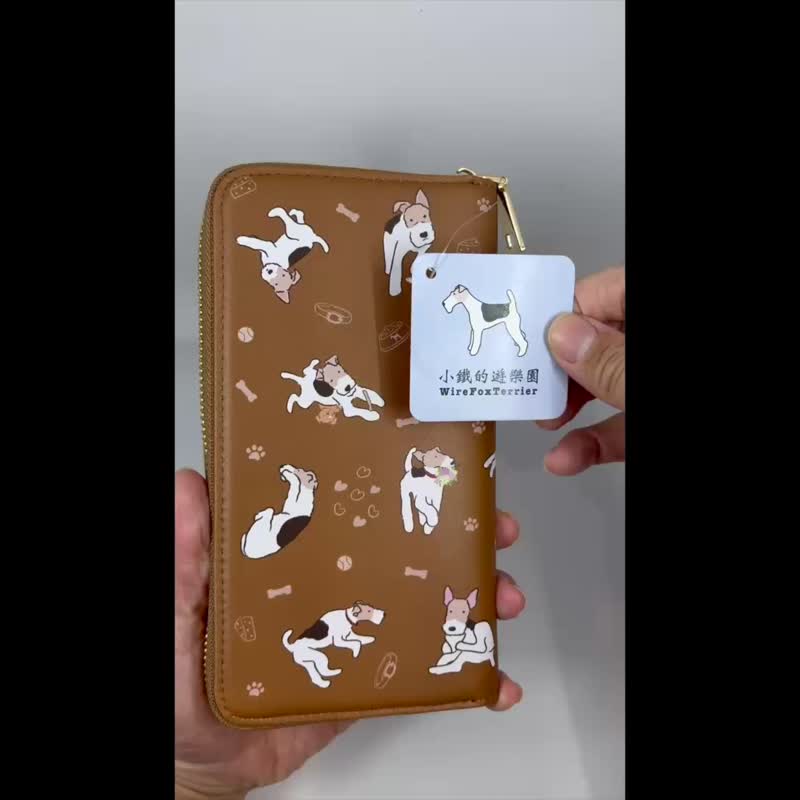 Wirefoxterrier 刚毛猎狐梗 长皮夹 - 皮夹/钱包 - 人造皮革 橘色
