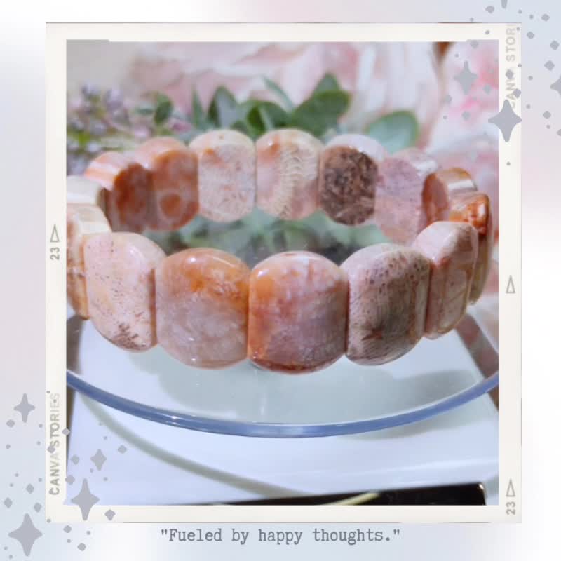 紫凤翔舞 * 粉紫色 凤尾纹 天然 珊瑚玉 手环 手排定制化礼物 - 手链/手环 - 玉石 粉红色