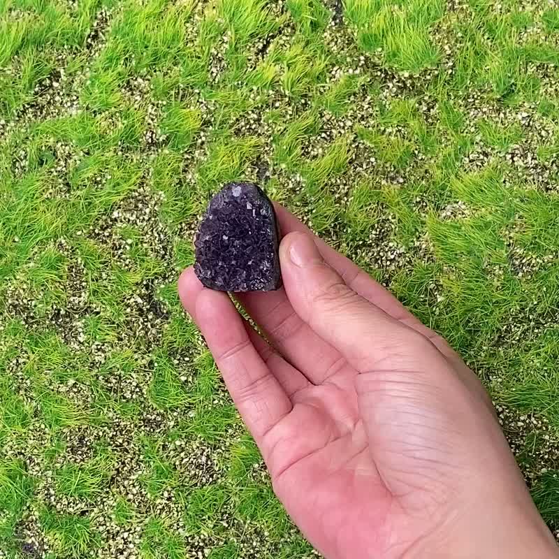 小小能量摆件-天然小小迷你满天星紫晶镇 紫水晶 办公室 疗愈 - 其他 - 水晶 紫色