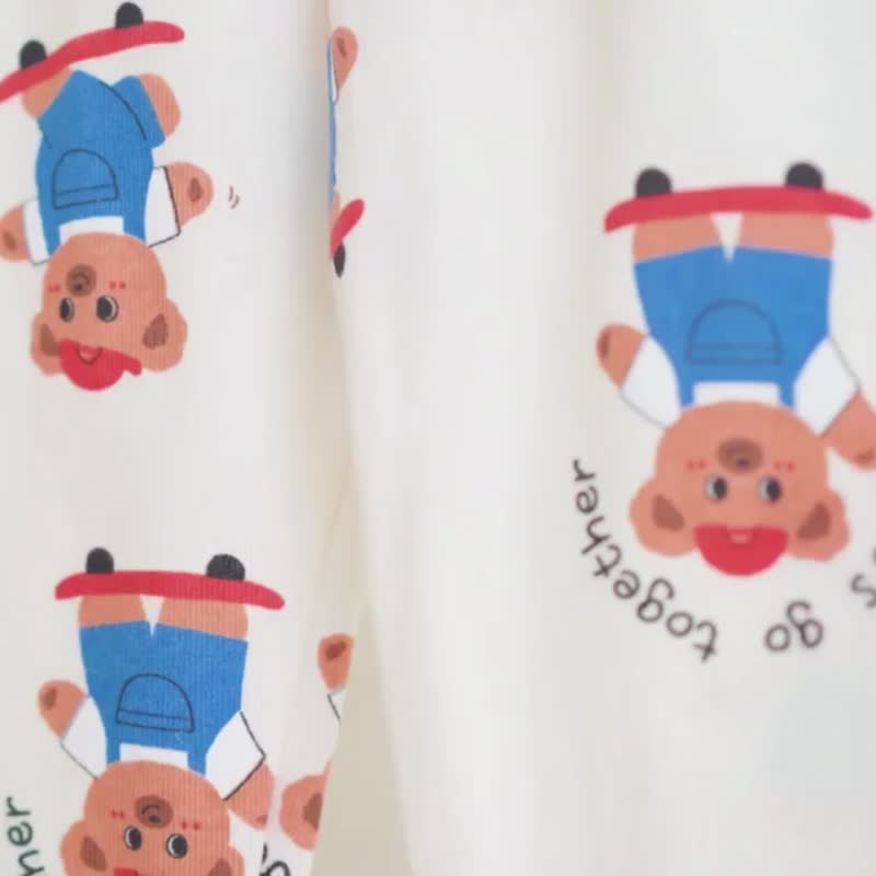 兔兔的下午茶-舒棉云柔衣长袖韩国童装-K51909 - 童装上衣 - 棉．麻 橘色