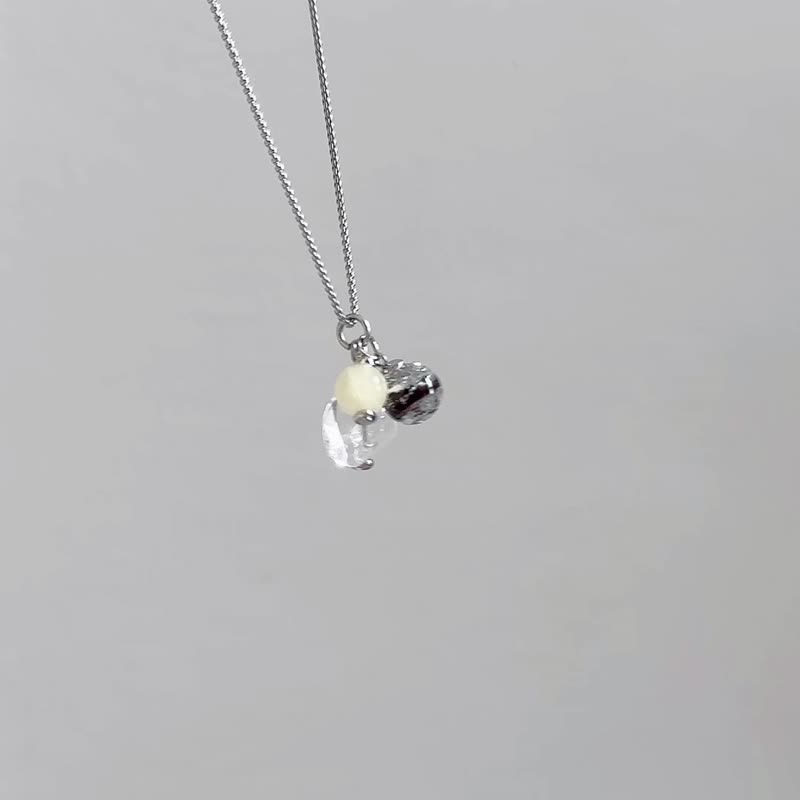 正韩带回  雾晨  胎毛长项链 - 婴儿饰品 - 不锈钢 