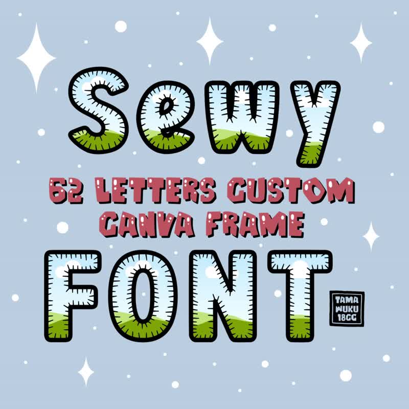 Sewy Font 自订 Canva 相框 - 其他数码商品 - 其他材质 