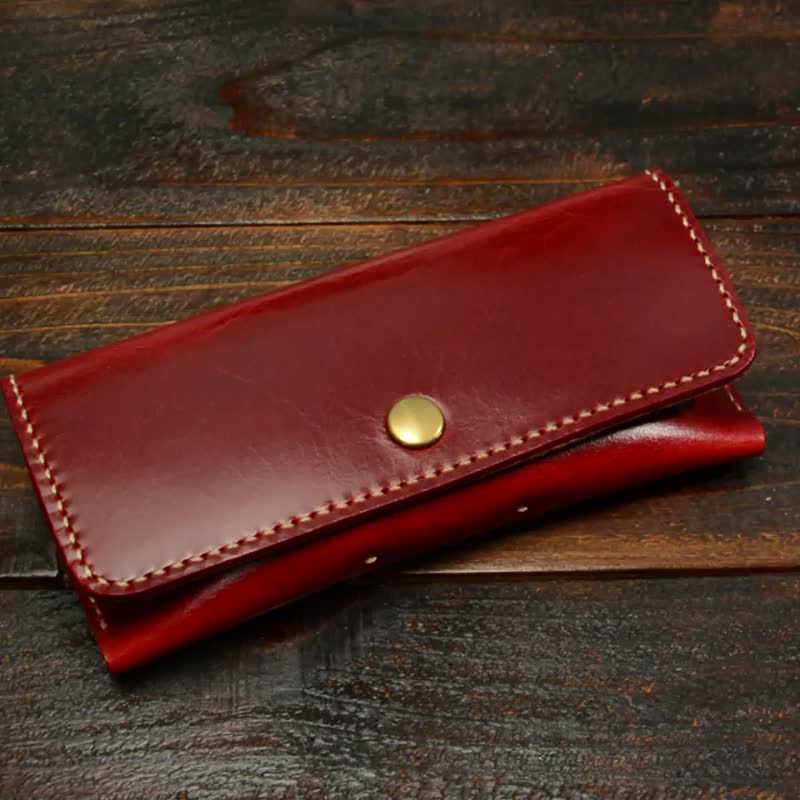 【意大利皮革】Ibiza 眼镜盒 醇酒红2 - 眼镜/眼镜框 - 真皮 红色