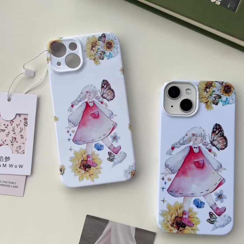 騰雲女孩 造夢原創手機殼水彩適用於iPhone小菲林軟硬大開孔卡通 - 手机壳/手机套 - 其他材质 
