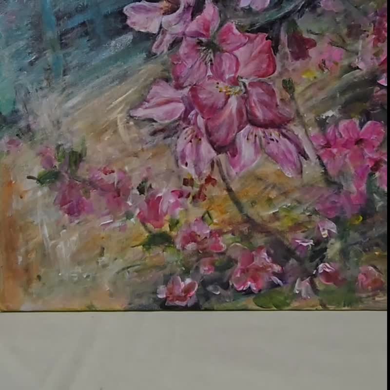 压克力画/丙烯艺术/手绘装饰挂画 30×30【樱・被留下的瞬间】 - 海报/装饰画/版画 - 压克力 