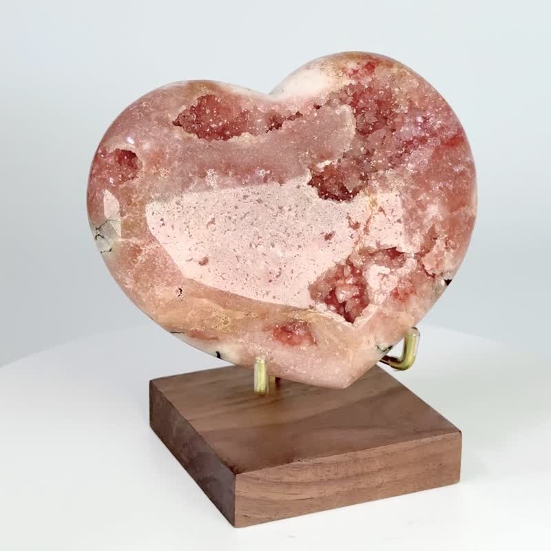 莫兰迪玛瑙爱心 810384 - 摆饰 - 水晶 粉红色