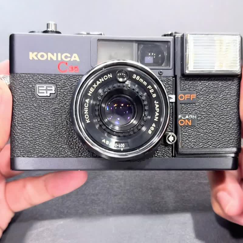 135底片 Konica C35 EF 自动 底片相机 菲林 九成新 傻瓜相机 - 相机 - 其他金属 黑色