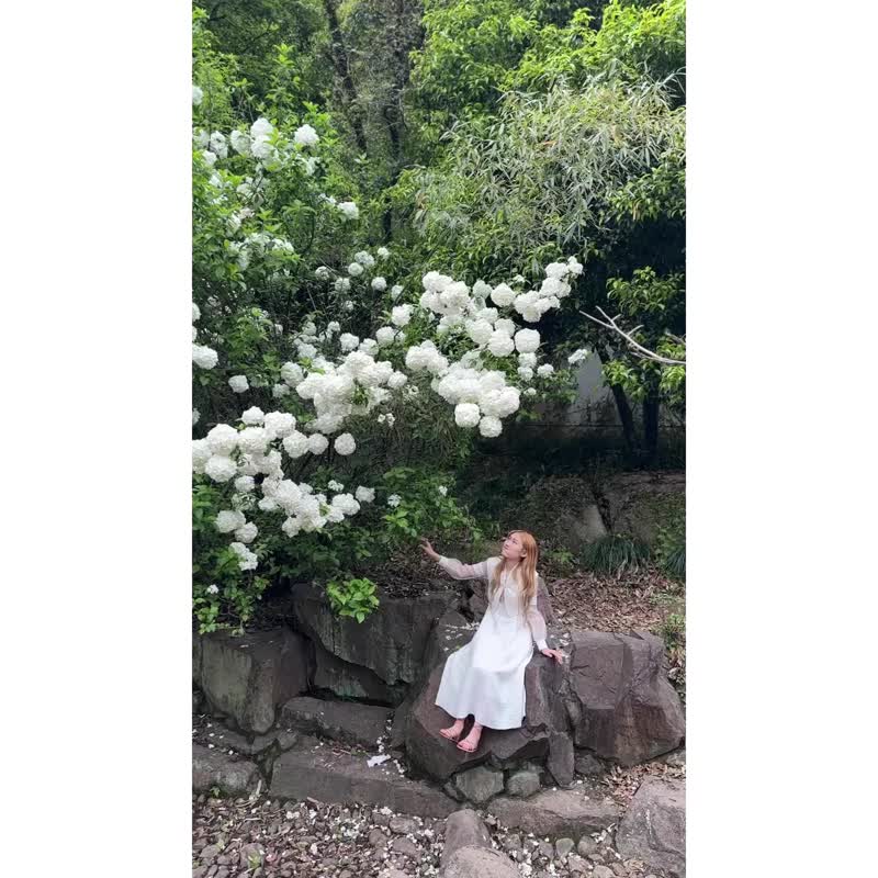 精灵风真丝小緍纱连衣裙套装 真丝棉 小香风 手工制 正反面两穿 - 晚装/礼服 - 丝．绢 白色