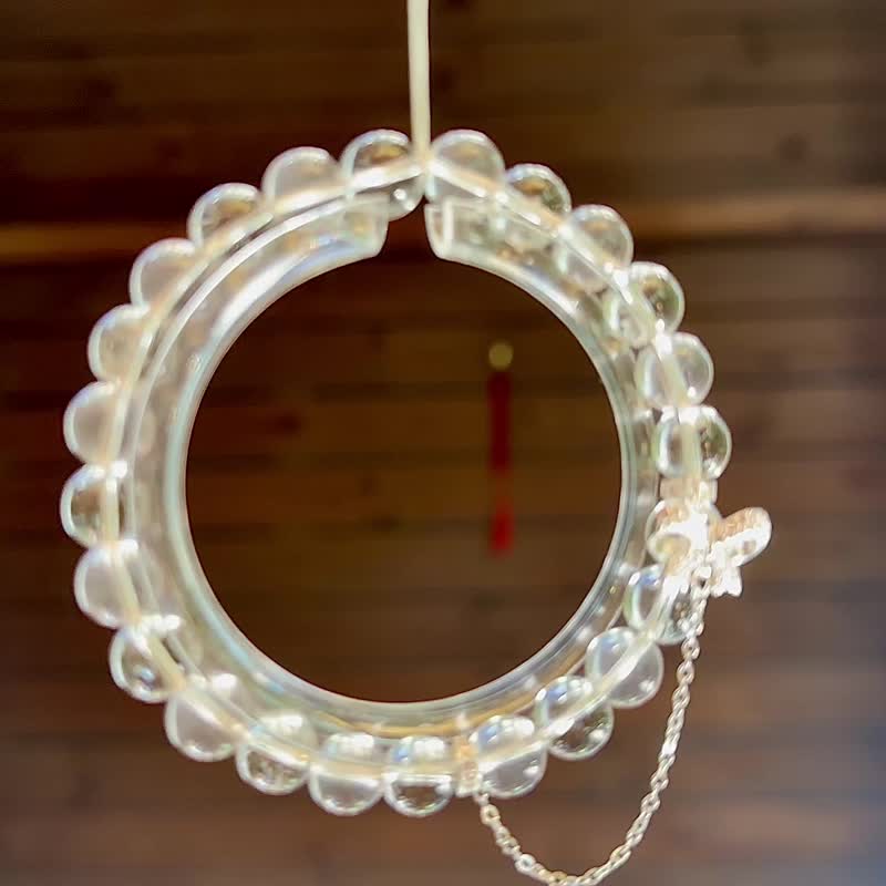 天然水晶 净白水晶 淡粉水晶 925 银饰能量手链 独立原创设计 - 手链/手环 - 水晶 