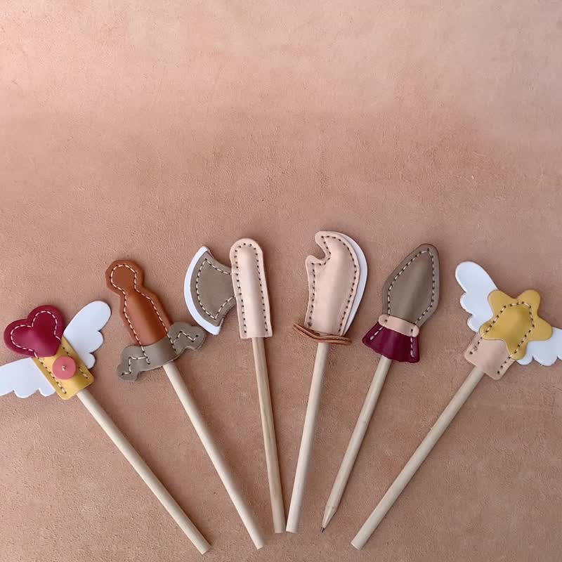 造型皮革笔套-真皮植鞣 皮革笔套 趣味造型 皮革小物 文具用品 - 笔筒/笔座 - 真皮 多色