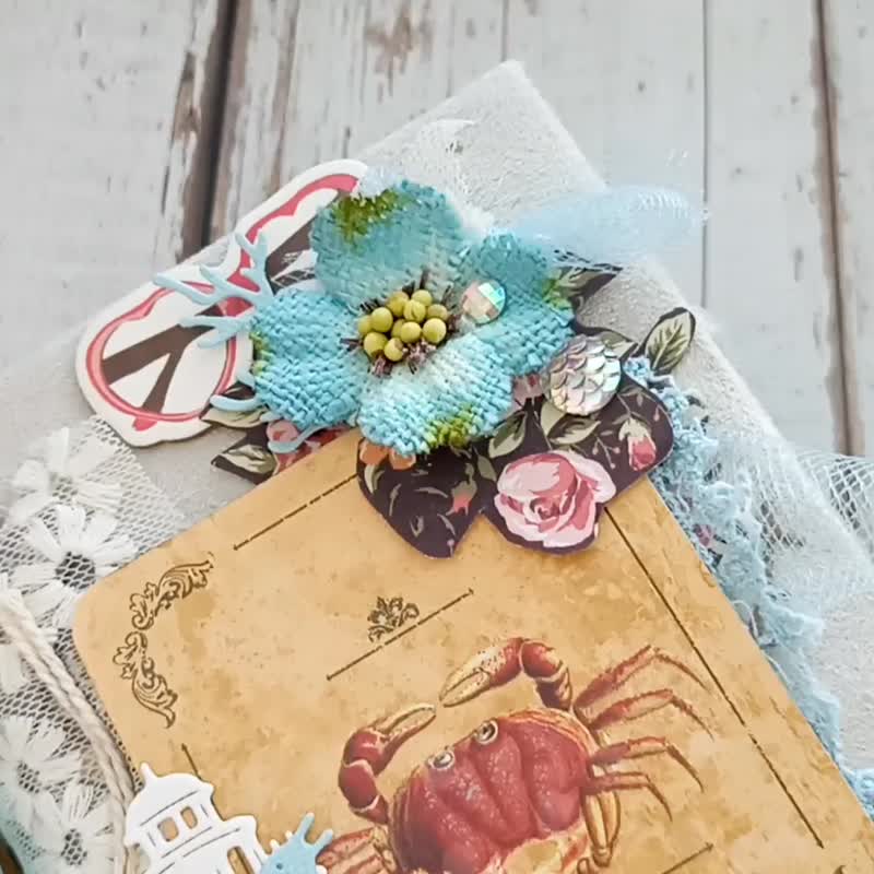 夏季海滩垃圾杂志假期海洋杂志旅行海洋生物假期 - 笔记本/手帐 - 纸 蓝色