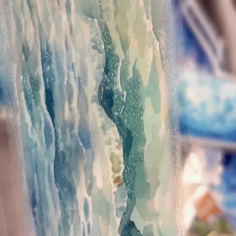 00077漾金瀾海Glistening Waves - 纸胶带 - 塑料 多色