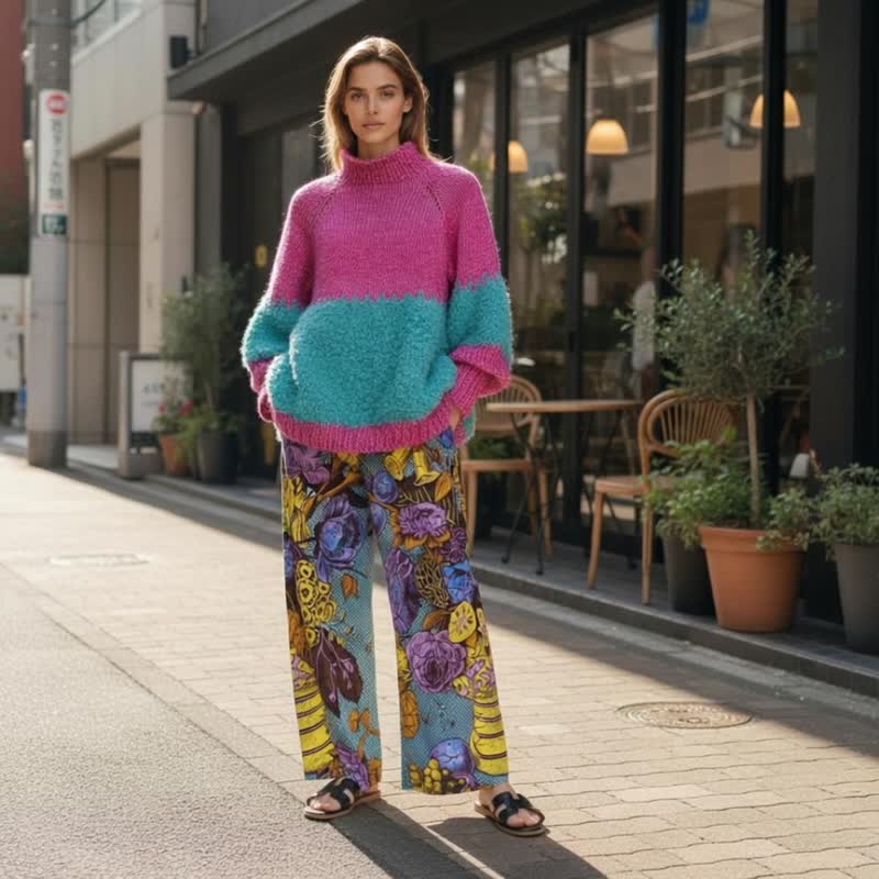 非洲印花 宽裤 - 女装长裤 - 棉．麻 多色