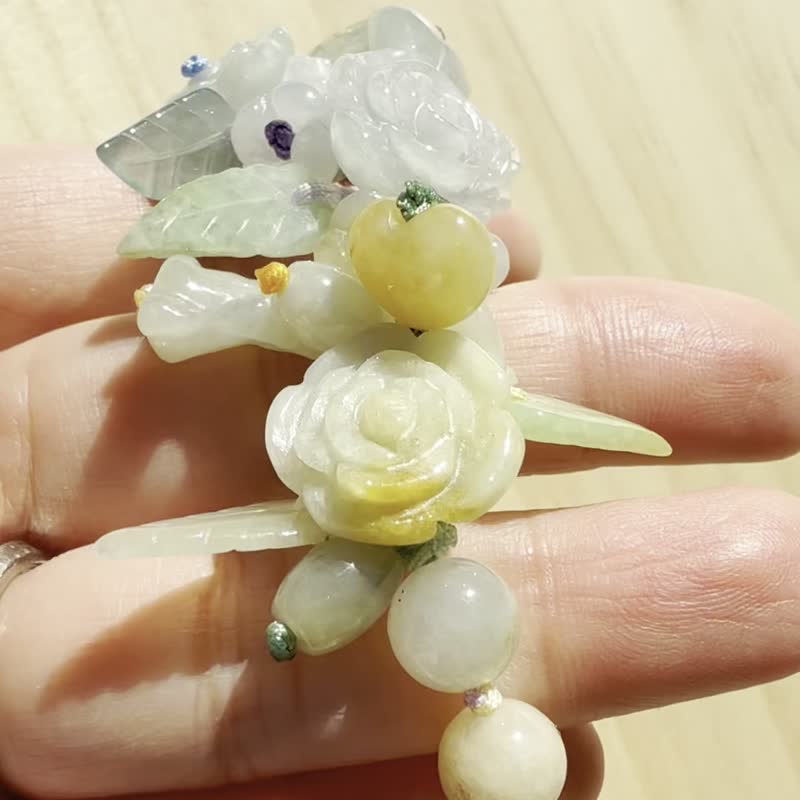 手工編織翡翠手链 — 独角兽的秘密花园 - 手链/手环 - 玉石 多色