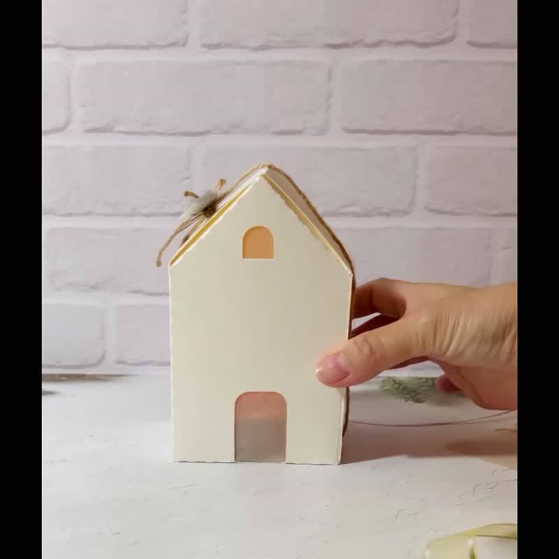 手作雾淞绿圣诞树 灯饰卡片/DIY圣诞礼盒/材料包/交换礼物 - 卡片/明信片 - 纸 