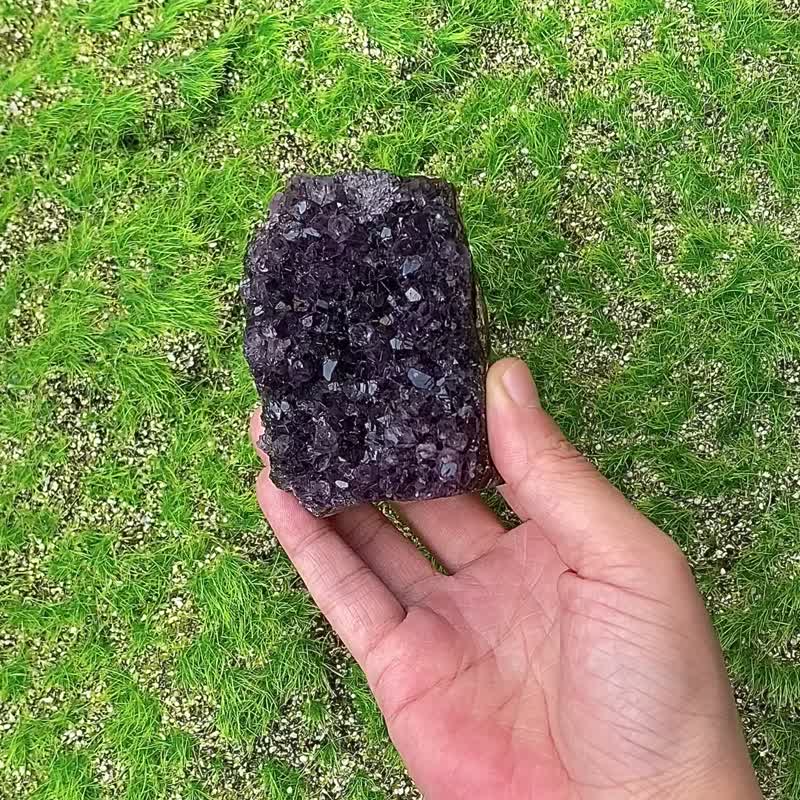 天然原矿四方来财满天星紫晶镇 紫晶簇 紫水晶 家居 办公室 摆件 - 摆饰 - 水晶 紫色