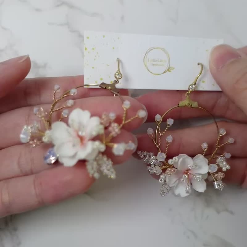 樱花耳环熨花基础课程 - 金工/饰品 - 棉．麻 