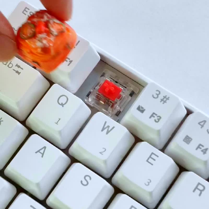 Neapolitan Keycap Octopus-san Wiener Mechanical Cherry mx switch - 电脑配件 - 粘土 橘色