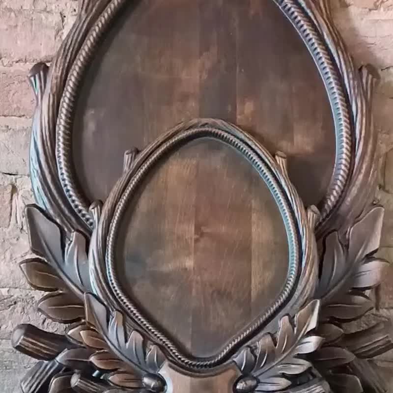 Trophy plaque Gifts for hunters Plaque carved board for trophies, Antler Plaques - 墙贴/壁贴 - 木头 咖啡色
