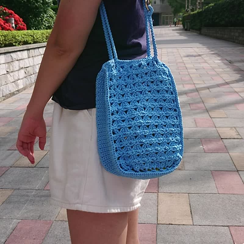原创 手工编织包/朵朵纸袋包/纸袋风/朵朵随身小包/可自选色定制 - 侧背包/斜挎包 - 棉．麻 多色