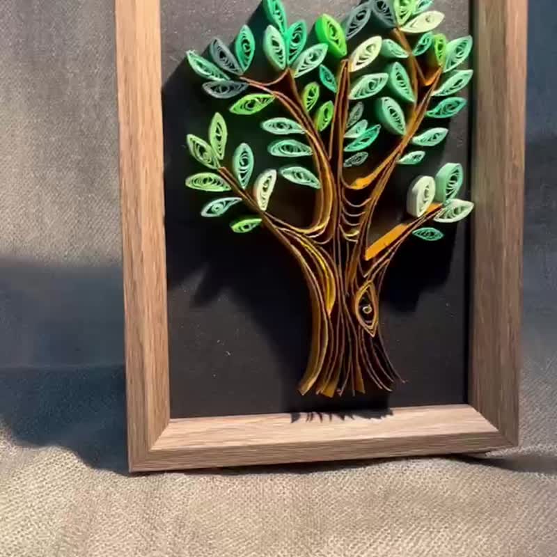 生机盎然的树/ 给正在坚持的你/ 鼓励打气的礼物/12x18含框 - 画框/相框 - 纸 