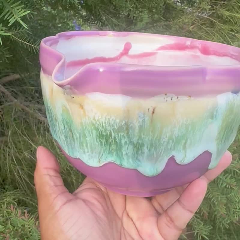 500毫升抹茶碗 - 花瓶/陶器 - 陶 粉红色