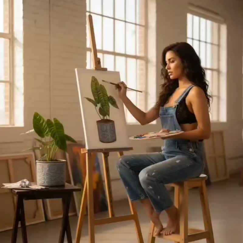 火鹤之王 花朵水泥盆栽 开幕盆栽 桌上盆栽 送礼 - 植栽/盆栽 - 植物．花 绿色