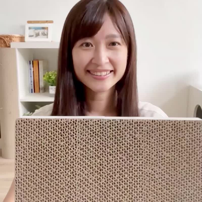 【安阁家】顽强 猫抓板 (2 片) - 胡桃木 (赠送纯天然木天蓼) - 抓板/跳台 - 纸 咖啡色