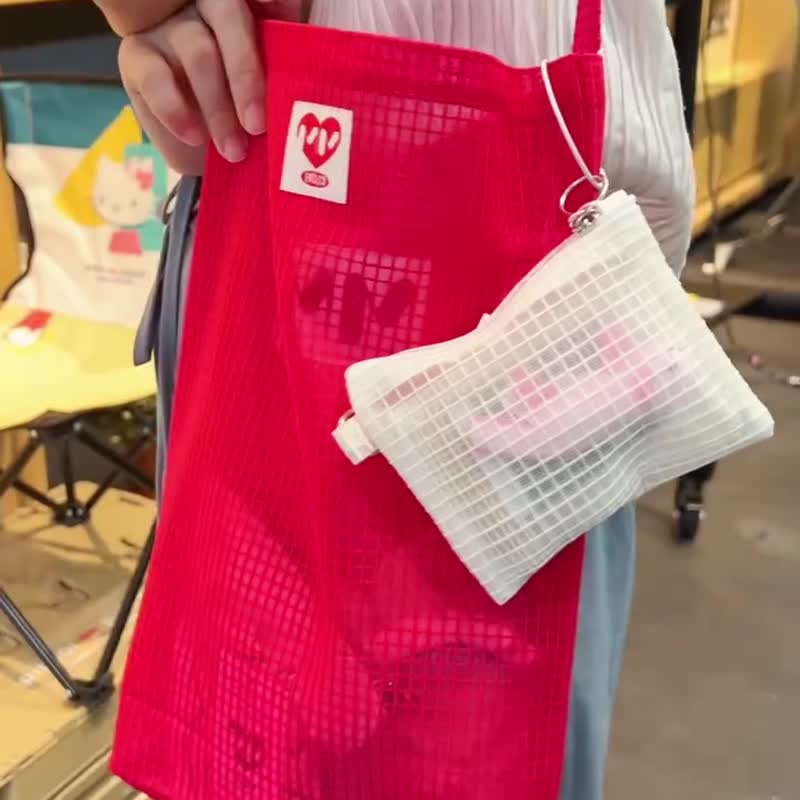 韩国品牌 MINMIN 经典收纳小包/化妆包  - 草绿奶油 - 化妆包/杂物包 - 棉．麻 绿色