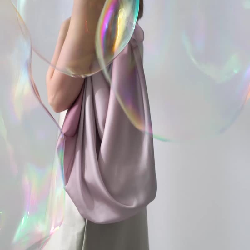 Cloud云朵渐层丝巾包-嫣红粉 - 侧背包/斜挎包 - 聚酯纤维 多色