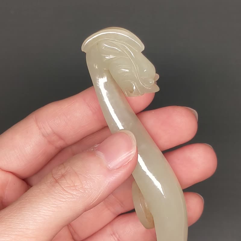 神兽吉祥老和阗玉挂饰 –  纯古董 SA-079 - 其他 - 玉石 绿色