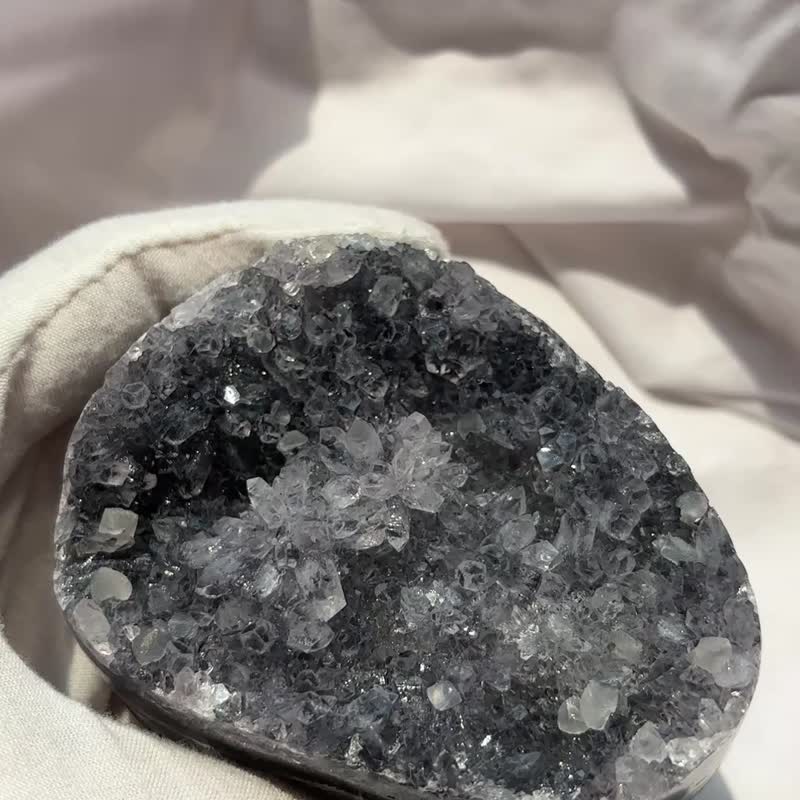 巴西 闪透篮 紫水晶 紫晶簇 紫晶花 彩晶簇 水晶簇 大牙 水晶原矿 - 摆饰 - 水晶 蓝色