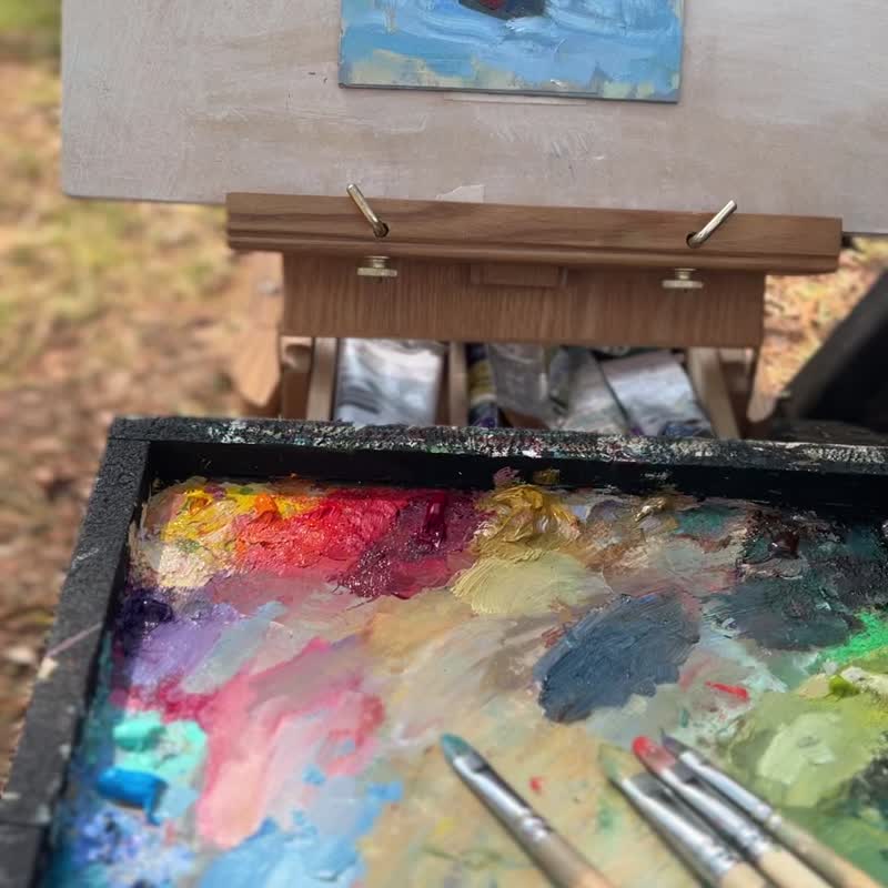 西红柿绘画厨房墙壁艺术番茄厚涂抽象艺术品 - 墙贴/壁贴 - 其他材质 蓝色