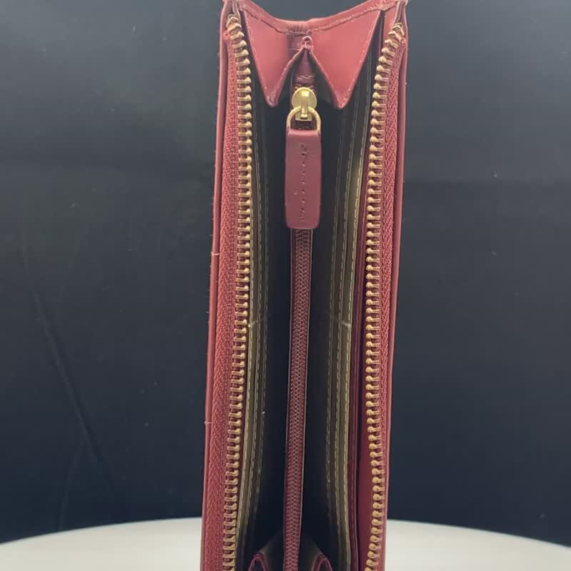 CROSS 限量1折 顶级小牛皮L型长夹 全新专柜展示品 - 皮夹/钱包 - 真皮 红色