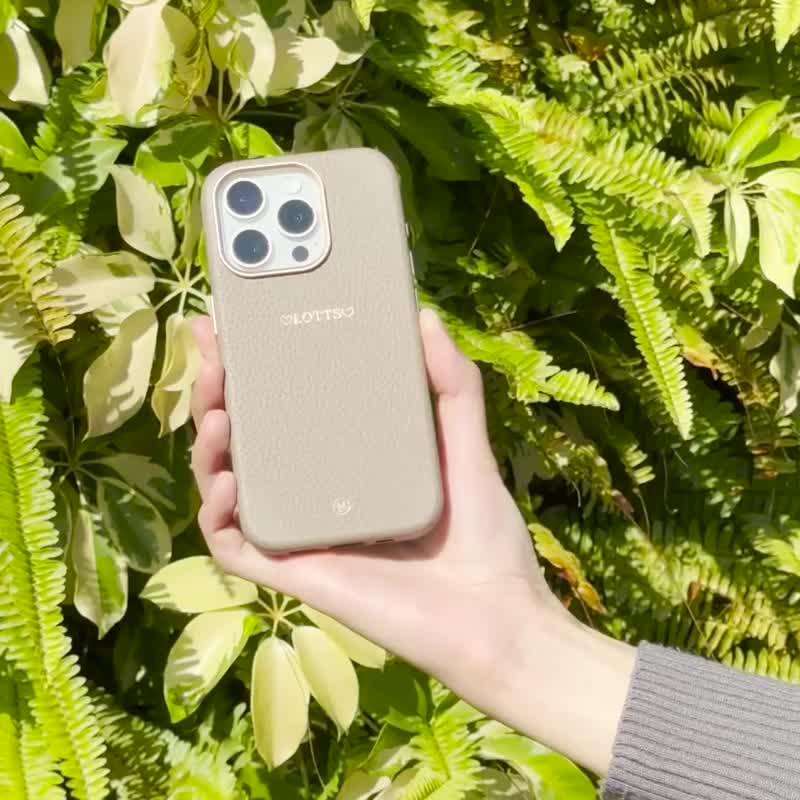 iPhone 17 Pro 真皮保护壳配 MagSafe三折皮夹套组 防摔 磁吸 - 手机壳/手机套 - 真皮 蓝色