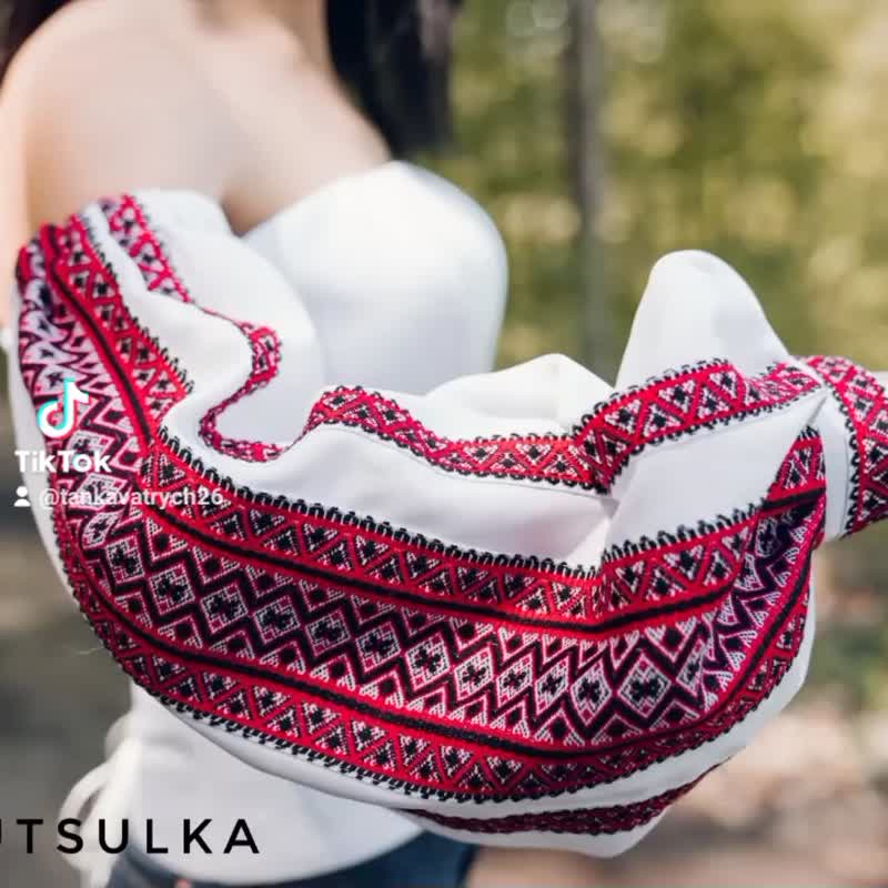 embroidered shirt based on a modeling corset - 其他 - 其他材质 白色