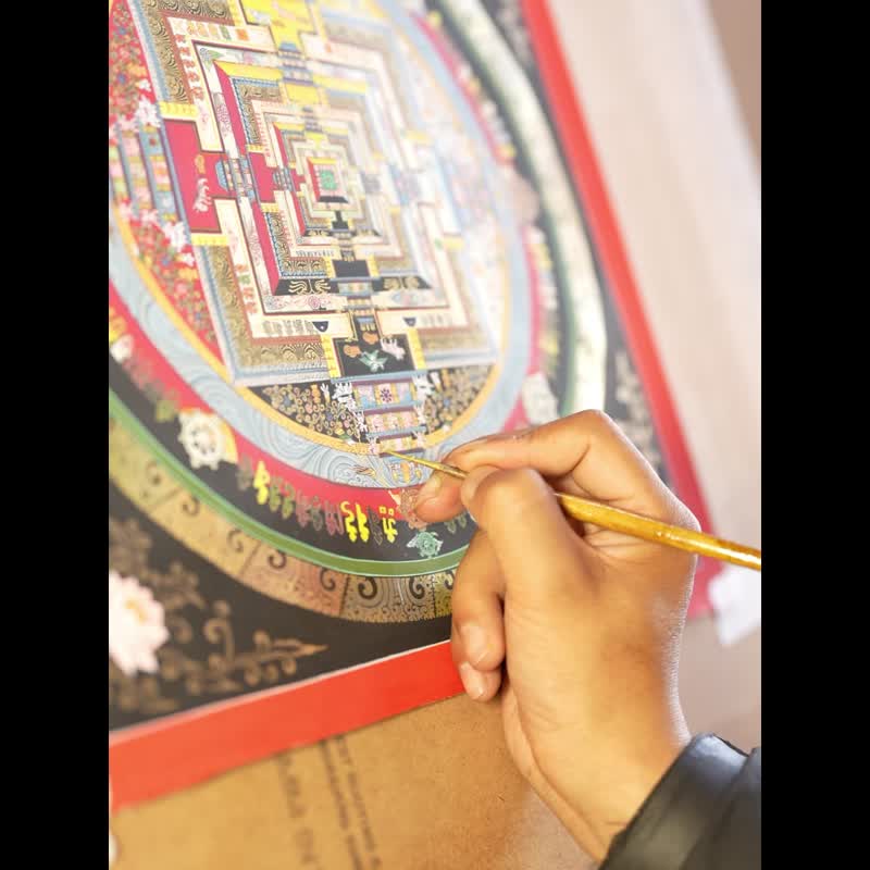 时轮曼陀拉唐卡——描绘时间、空间与觉悟意识 - 墙贴/壁贴 - 其他材质 多色