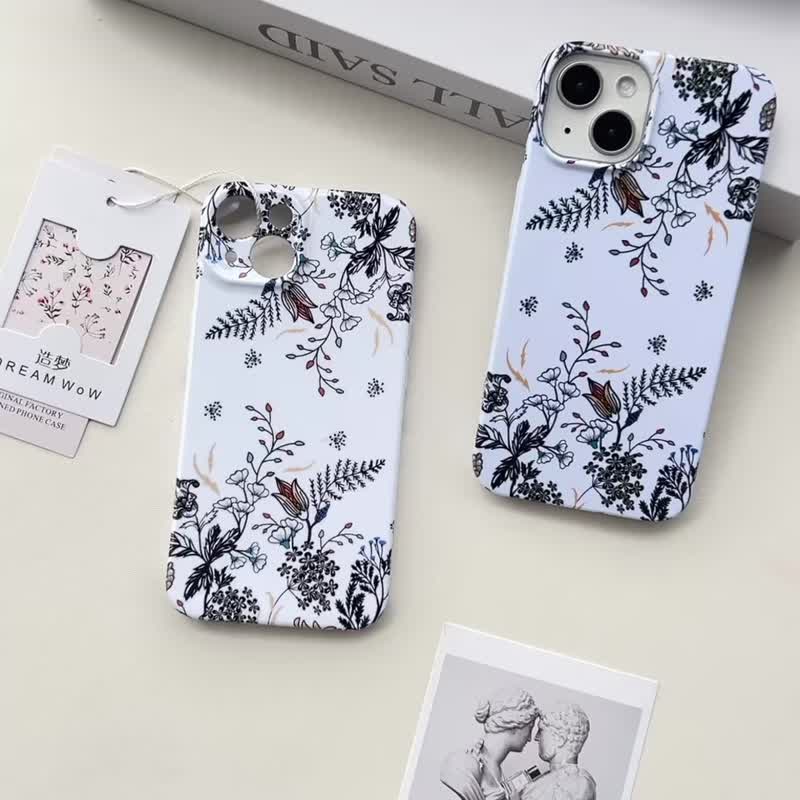 花.語。造夢原創手機殼版繪插畫適用iPhone15max 14plus13 12 - 手机壳/手机套 - 其他材质 