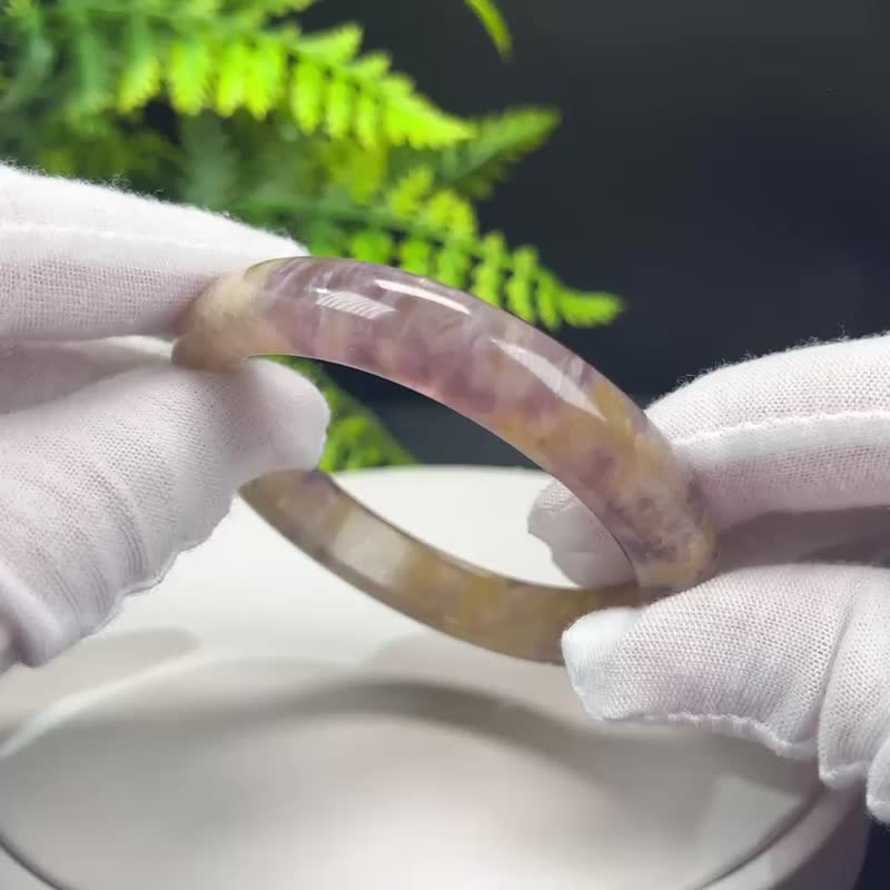 精品 羽毛极光23水晶手镯 57+MM 冰透闪片星光 连接灵性 能量净化 - 手链/手环 - 水晶 