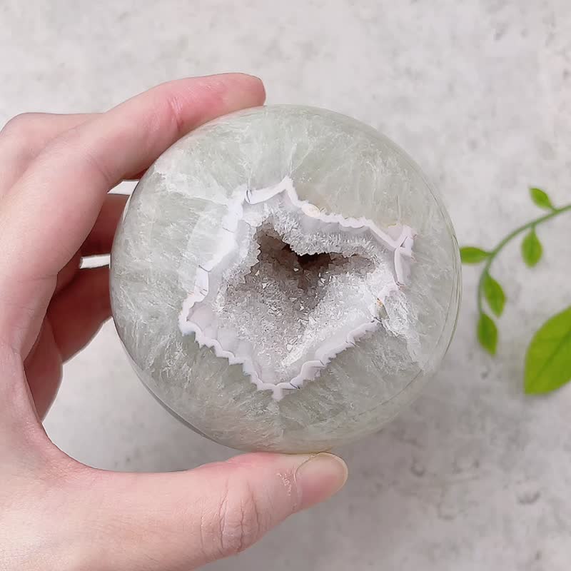 普普风 薄荷粉绿开口笑球球 聚宝盆 - 摆饰 - 水晶 绿色