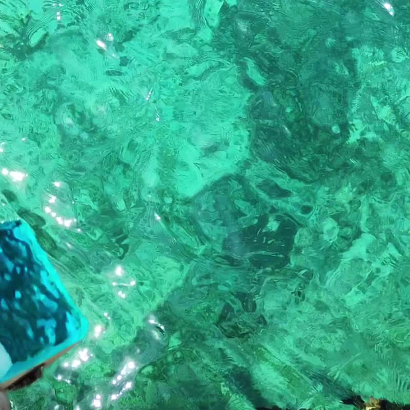 绿岛手作/树脂海浪海洋原木戒指盒饰品盒/收纳盒木头置物盒木制盒 - 摆饰 - 树脂 蓝色