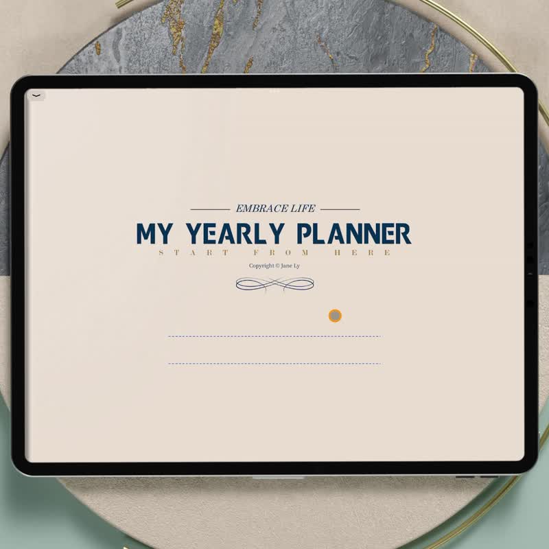 浅色普鲁士蓝 日程本电子手帐无时效2026全年计划本goodnotes模板 - 电子手帐及素材 - 其他材质 