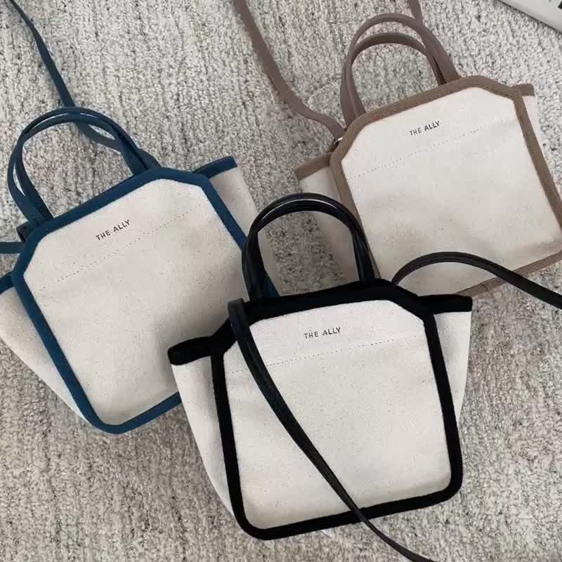 韩国 The Ally | Mond Mini bag 몬드미니백 | 多功能迷你包 - 手提包/手提袋 - 其他材质 黑色