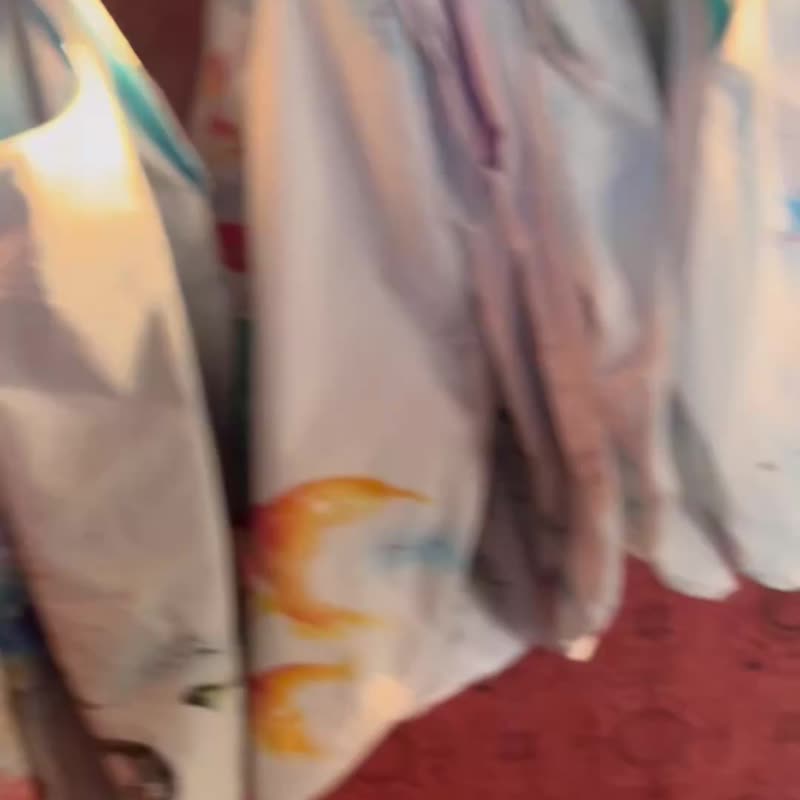 手绘金鱼艺术包 双面设计 新尺寸 - 手提包/手提袋 - 棉．麻 白色