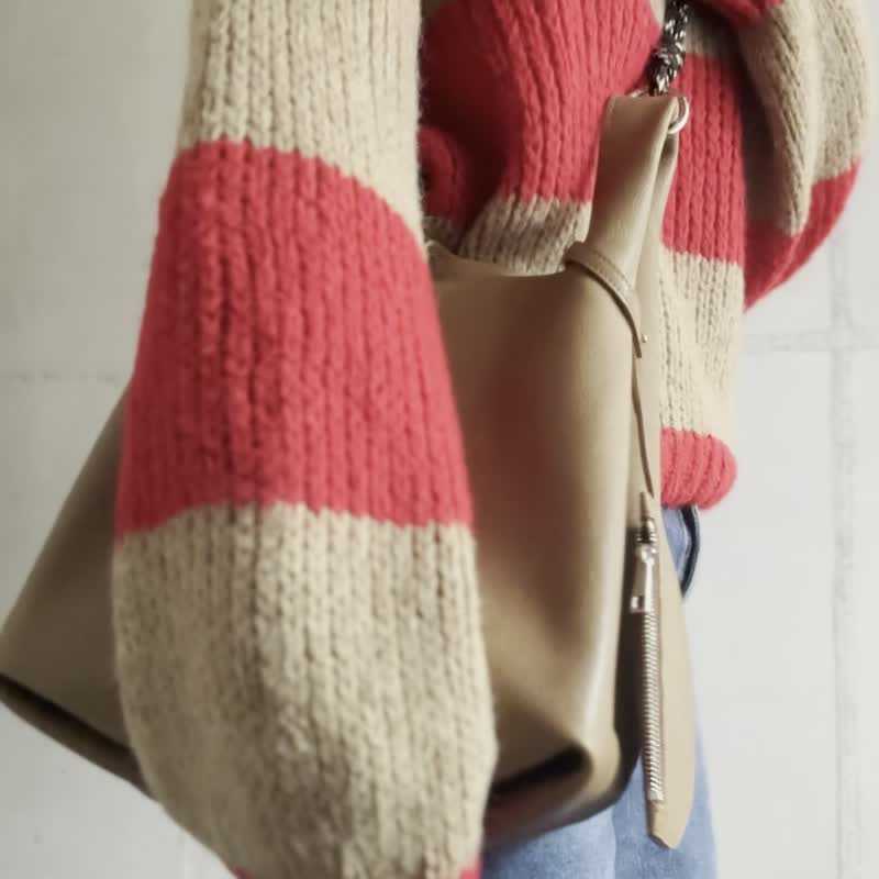 常用包款 M_驼色_真皮_单肩_手提包 - 手提包/手提袋 - 真皮 