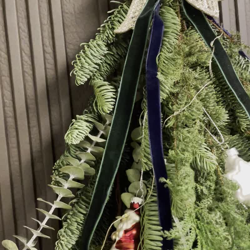 圣诞花束-中大型倒挂花束 - 干燥花/捧花 - 植物．花 绿色