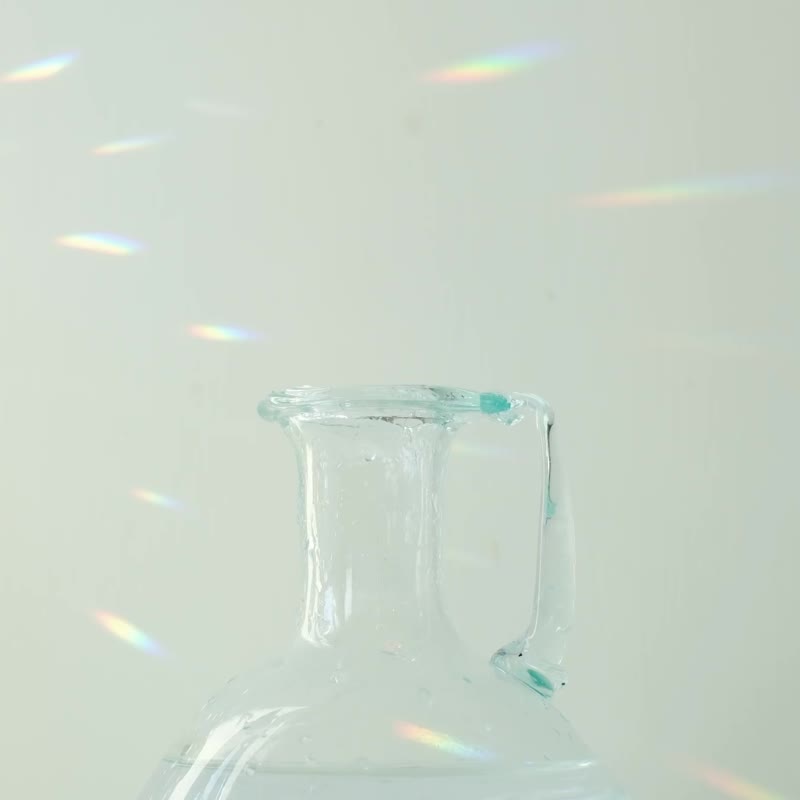 法国La Soufflerie玻璃瓶/玻璃/花瓶/花樽 - 花瓶/陶器 - 玻璃 蓝色